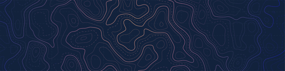 Topographic map background. Topographic line contour map background. Topographic map lines. Geographic abstract grid. - obrazy, fototapety, plakaty