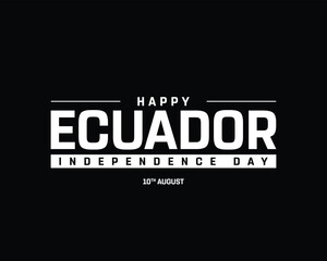 Typography of Independence Day, National Day of Ecuador, Vector and editable file for Independence Day, Flag colors typography, Independence Day of Ecuador, Flag of Ecuador, I love Ecuador, Heart