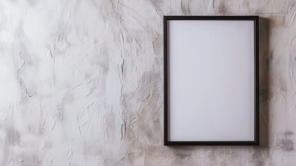Blank picture frame on the wall. Design mockup