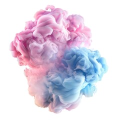 Cotton candy on a white background. Carnival delicious concept
