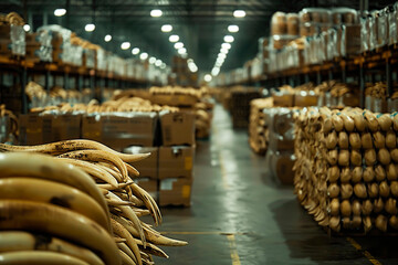 a somber tableau of confiscated ivory tusks piled high in a warehouse - obrazy, fototapety, plakaty