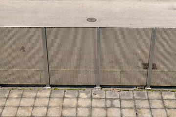 Boundary fence with expanded metal, for industrial areas, galvanized steel, visual and safety...