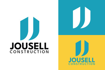 Logo ready elegant simple creative brand identity company corporate cafe fashion food initial J letter negative space word  mark sign modern line sheild