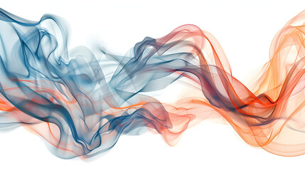 Digital smoke, flowing forms in translucent colors ,A colorful, flowing line of pink, blue, and white stock background
