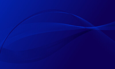 blue smooth lines wave curves on smooth gradient abstract background