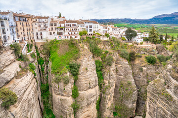 Fototapeta na wymiar Aerial view of Ronda, Spanish Moor town