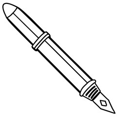 Masterful Fountain Pen Sketch Captivating Black Outline Art
