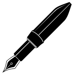 Masterful Fountain Pen Sketch Captivating Black Outline Art