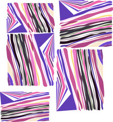 Vector elements of bright trending tones in the form of striped rectangles.