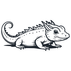 Amphibious creature, vector illustration