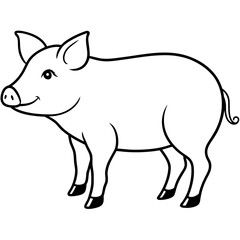 silhouette of a pig
