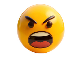 Fototapeta premium Angry emoji 3d icon