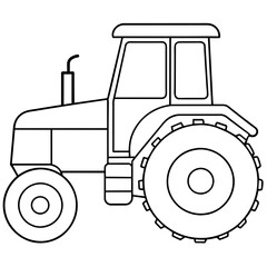 tractor isolated on white