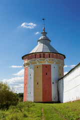 Fortress towers of the Spaso-Prilutsky monastery, Yuzhnaya . Vologda, Russia