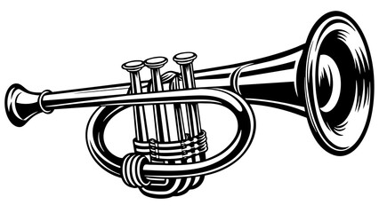 Brass Instrument Bliss Trumpet Vector Graphics for Your Creative Projects - obrazy, fototapety, plakaty
