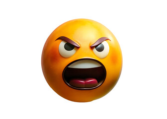 Angry emoji 3d icon