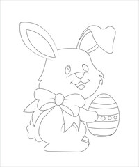 Easter Coloring Book Page For Kids