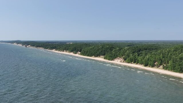 Drone view of Lake Michigan 