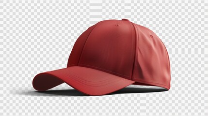 cap mockup front view,  isolated cutout, object with shadow on transparent background, hat is a baseball cap, hat, cap, fashion, baseball, isolated, cloth, blank, sport, visor - obrazy, fototapety, plakaty