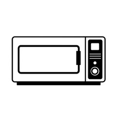 Simple microwave black icon.