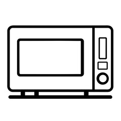 Simple microwave black icon.
