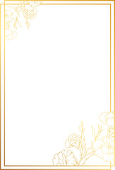 Luxury gold floral story rectangle frame