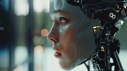 In a future dominated by AI, machines replace humans in leadership, decision-making, and daily life, reshaping the world with logic and precision. Generated by AI.