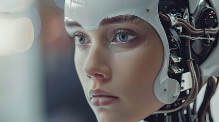 In a future dominated by AI, machines replace humans in leadership, decision-making, and daily life, reshaping the world with logic and precision. Generated by AI.