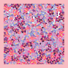 Silk scarf design. square Pink floral scarf pattern.Beautiful and charming floral design for textile. Pink Flowers Hijab scarf, foulard, shawl or carpet pattern