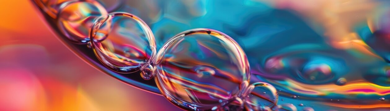 Macro shot of the surface of a bubble