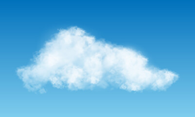 Realistic white clouds smoke on blue sky background vector illustration - 776147642