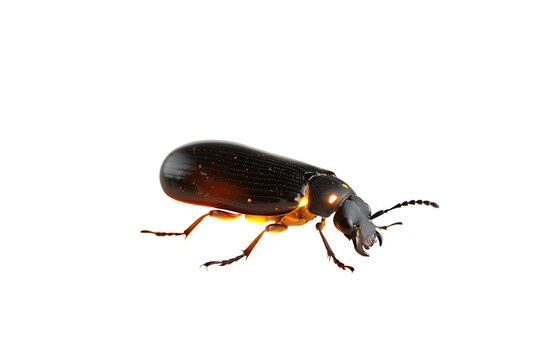 Black Borer Beetle Insect - Isolated on White Transparent Background, PNG
