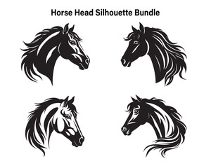 Horse Head Silhouette Bundle