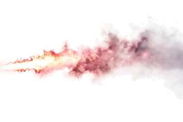 Soft Smoke Plume - Isolated on White Transparent Background, PNG
