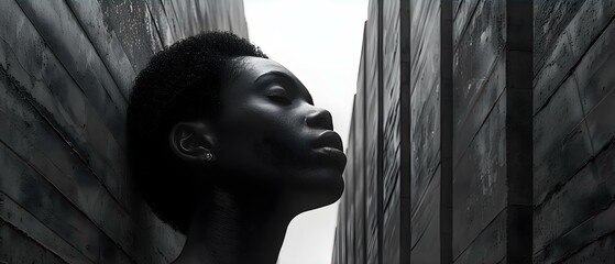 Uma imagem impactante que transmite força, emoção e inspiração. Concept Inspirational Image, Empowering Portrait, Emotionally Charged Photo, Strength and Resilience