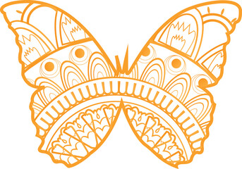This is simple and vector Butterfly Mandala background and it is editable.