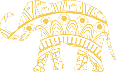 This is simple vector Elephant Mandala background and it is editable.