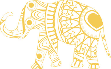 This is simple and vector Elephant Mandala Background and it is editable.