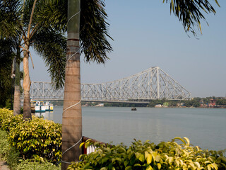 India, Kolkata, Hooghly river scene