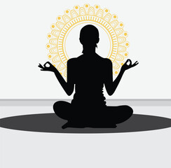 This is simple and vector Yoga Mandala background and it is editable.