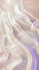 Abstract background with shimmering colors and floating bubbles