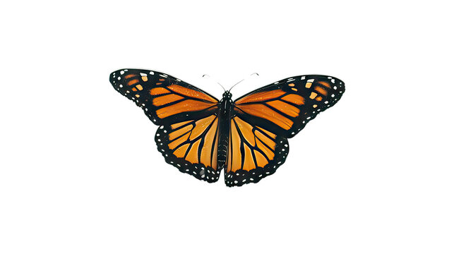A large orange butterfly with black spots on its wings