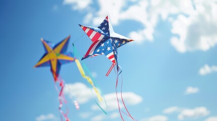 Crafting American Flag Kites