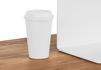 Laptop, Cellphone and Watch on Wooden Table