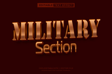Military text effext, editable text template