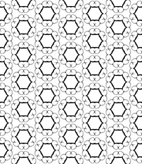 Fototapeta premium Black and white seamless abstract pattern. Background and backdrop. Grayscale ornamental design.