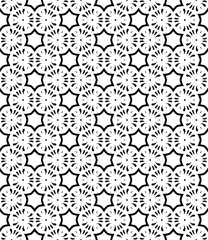 Black and white seamless abstract pattern. Background and backdrop. Grayscale ornamental design.