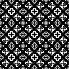 Black and white seamless abstract pattern. Background and backdrop. Grayscale ornamental design.