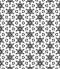 Black and white seamless abstract pattern. Background and backdrop. Grayscale ornamental design.