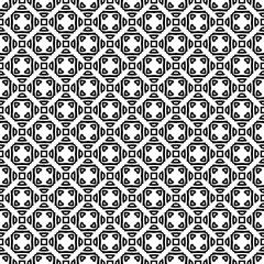 Black and white seamless abstract pattern. Background and backdrop. Grayscale ornamental design.